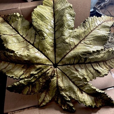 Studio Art Pottery - Handmade Ceramic Leaf Hang Sculpture JOHN WAYNE JACKSON 17 