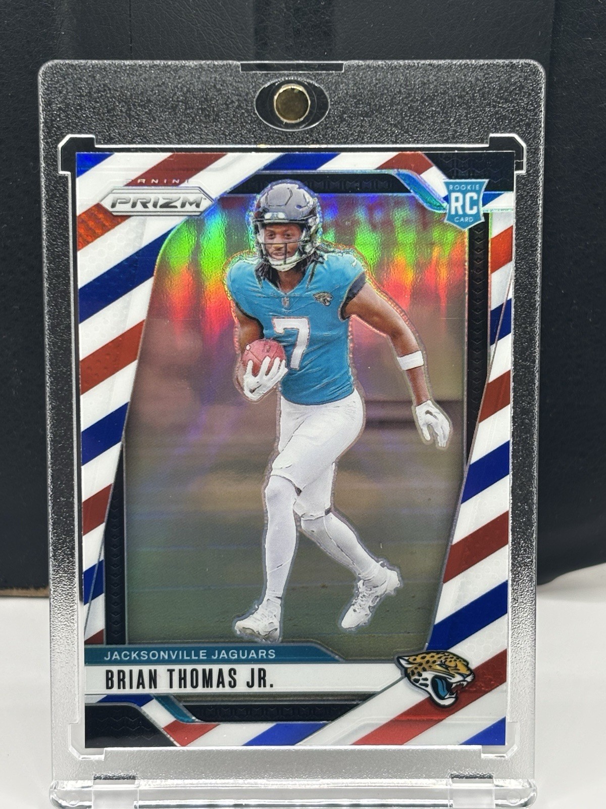 2024 Panini Prizm - Rookies Brian Thomas Jr. #314 Red White & Blue Prizm (RC)