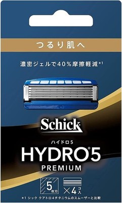 Hydro Schick Hydro 5 Premium Glatte Haut Ersatzklingen (4 Stück) Mit Haut