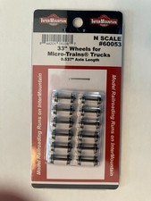 InterMountain N Scale 60053 33 Inch Brass Wheels 12-Pack For MicroTrains Trucks