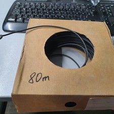 80 metrów kabel instalacyjny 230 / 400 V czarny 1x1,52 resztki po przebudowie