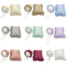 2 Pcs/Set Baby Infants Lace Hat Pillow Posing Aid Newborn Photograph Accessories