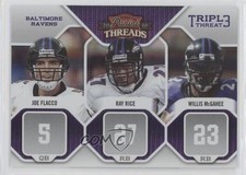2010 Threads Triple Threat Century Proof Joe Flacco Willis McGahee Ray Rice 0q3