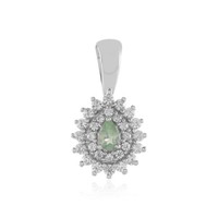 Cavill Damen AnhäNger Silber 925 Platin Alexandrit 0,08Ct GrüNer Zirkon Tropfen