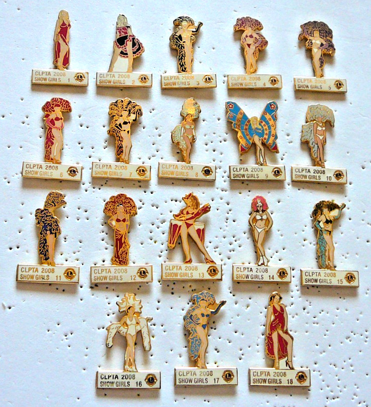 Lions Club Pins - CLPTA LAS VEGAS SHOW GIRLS SET