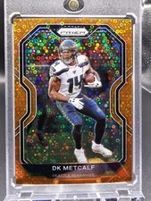 DK Metcalf 2020 Panini Prizm Orange Disco Parallel #292 Pittsburgh Steelers