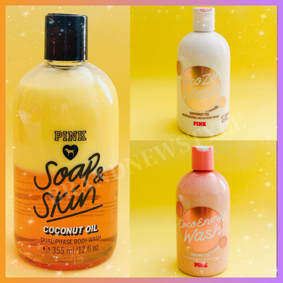Victoria's Secret Pink COCO ENERGY ZEN Coconut Oil Dual Phase Body Wash Soap New
