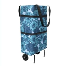 Foldable Shopping Bag with Wheels，Foldable Trolley Bags ，Tote Grocery Bags 