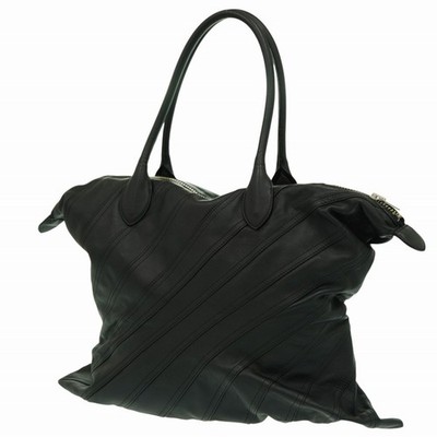 バッグ 03aw junya watanabe Decorative bag LOEWE x Comme des Garcons Junya Watanabe Tote Bag Black Leather