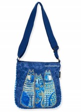 Laurel Burch Trinity Cats Crossbody Bag Tote Bag Long Adjustable strap NEW