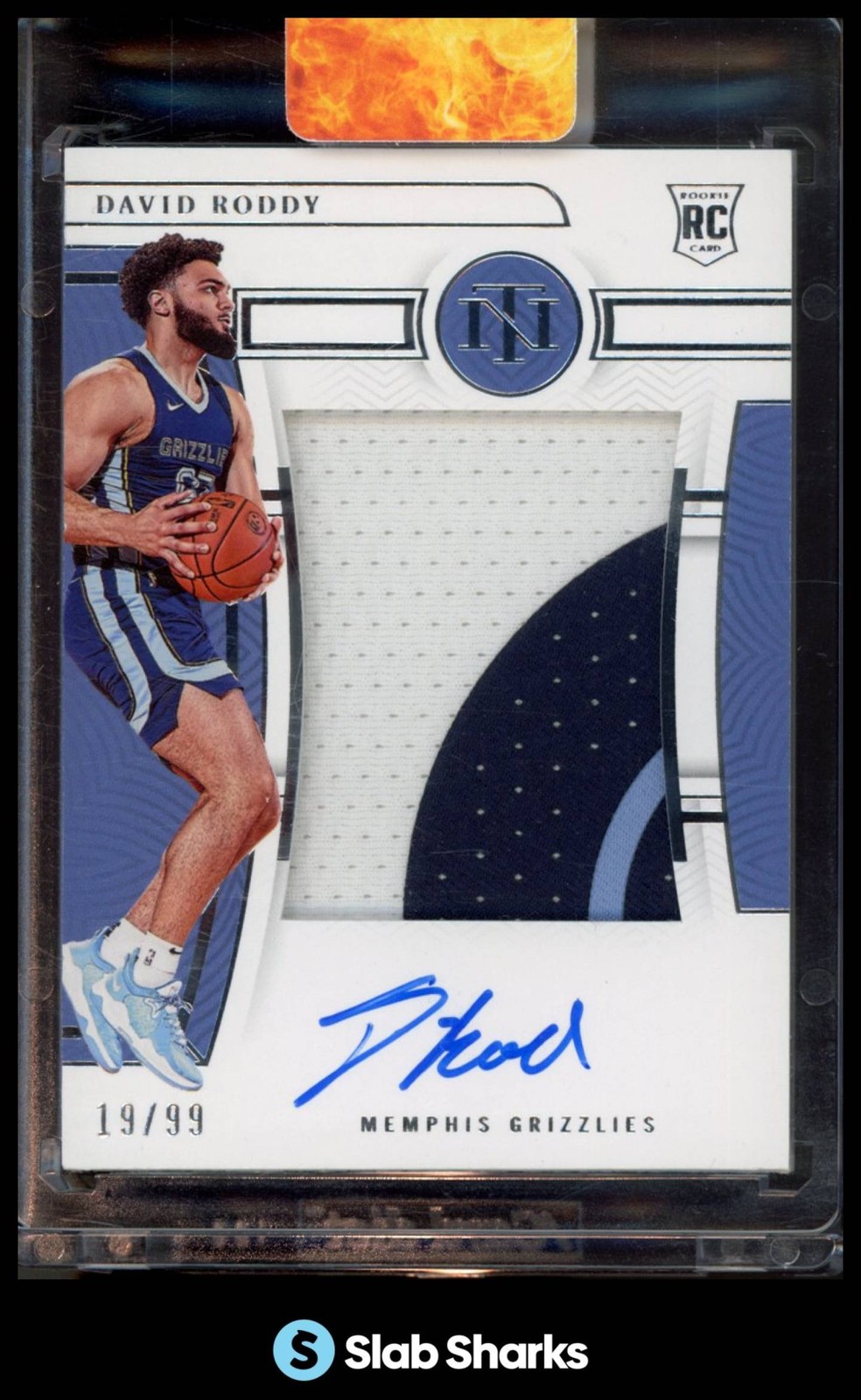 2022 PANINI NATIONAL TREASURES #112 DAVID RODDY ROOKIE PATCH AUTO MEM RC /99