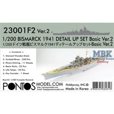Pontos Model PON23001F2 BISMARCK 1941 Set di dettagli versione base 2 1/200