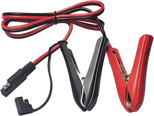3.2FT 12V 14AWG Alligator Crocodile Clip to SAE Connector, Battery Charging Wire