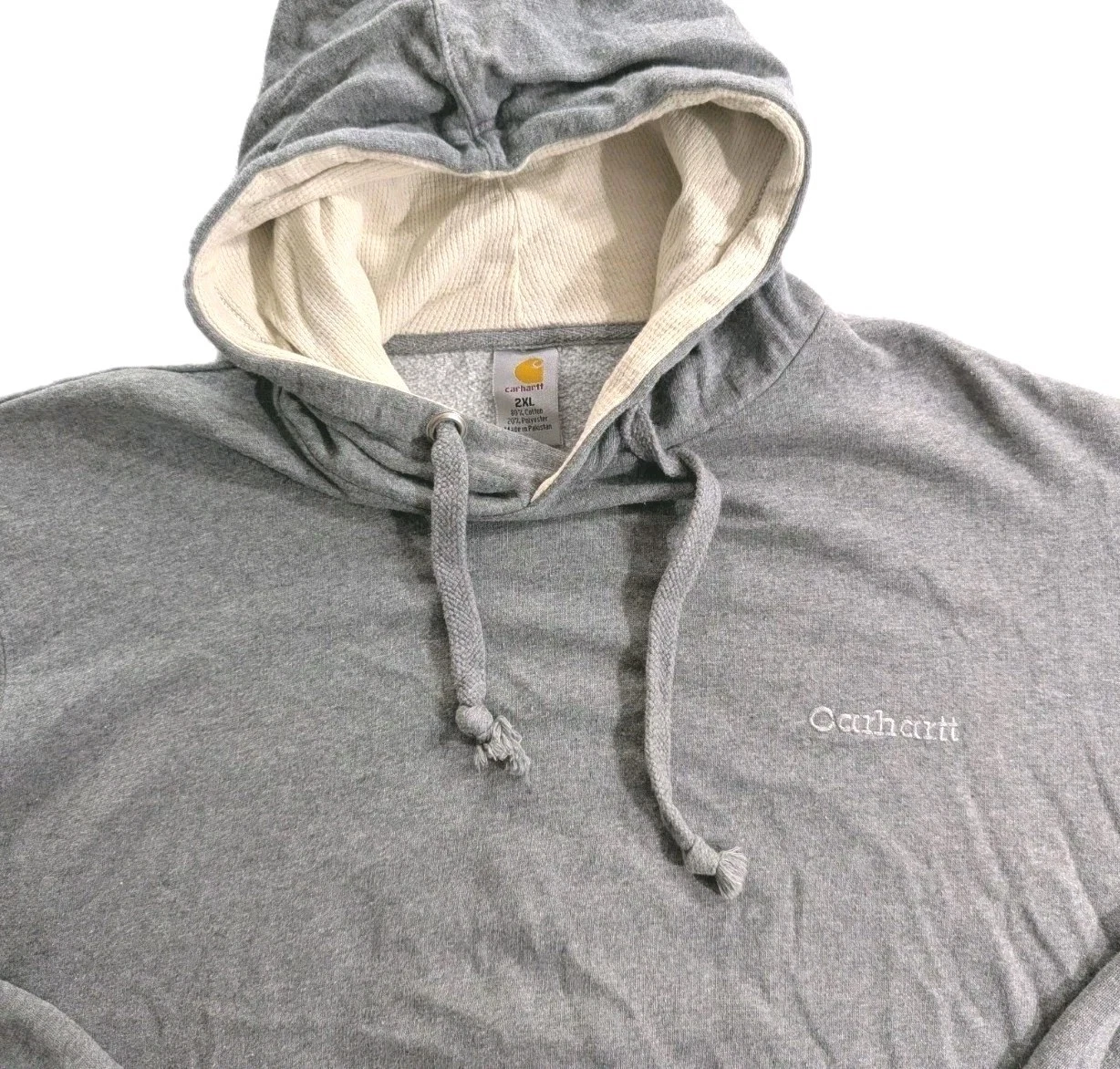 Vtg Y2K Carhartt Embroidered Logo Hoodie Mens Size XL Gray Workwear