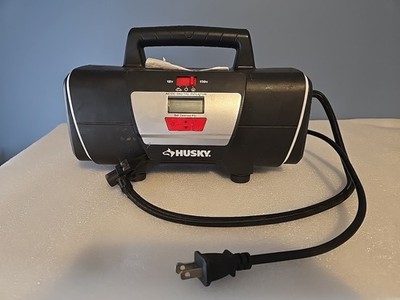 Husky 12v + 120v Dual Volt Electric Auto and Home Digital Inflator 12/120 Corded