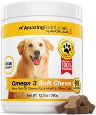 Amazing Omega 3 for Dogs - Omega 3 Fish Oil for Dogs Supplement for Itchy Ski...