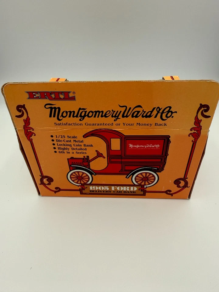 ERTL 1905 Ford Delivery Car Bank Montgomery Ward Co Die-Cast Metal 1/25 - Image 3 of 4