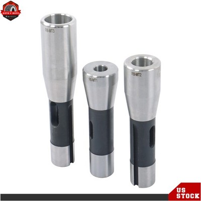 3 PCS Set Contains R8 Shank to Morse Taper #'s 1-3 (MT1, MT2, & MT3) New