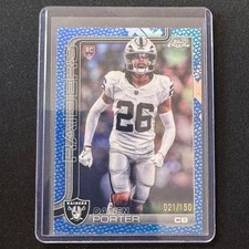 🔌IU 2025 TOPPS CHROME FOOTBALL Leather Blue Refractor /150 RC DARIEN PORTER