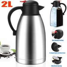 Large 2L Stainless Steel Flask Hot Cold Tea Drink Thermos Vacuum Bottle Handle