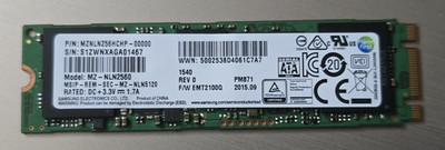 256GB Samsung PM871 MZNLN256HCHP-00000 SATA SSD Festplatte m.2