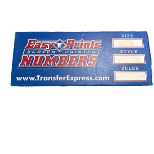 BIG LOT HEAT TRANSFER NUMBERS: WHITE CHAMP FONT 6” NUMBERS - OVER 250!!