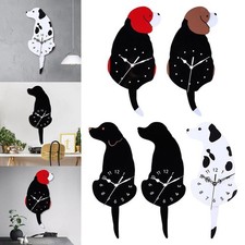 Modern Acrylic Swing Quartz   Clock Dog Tail Nursery Bedroom Decor