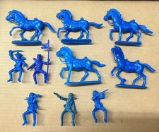 Atlantic 7th Cavalry set 1204 - 5 in 5 poses - 60mm scale - ex- mint condition
