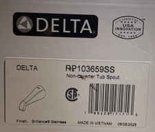 Delta RP103659SS Lineax 9" Non Diverter Tub Spout - Briliance Stainless *READ*