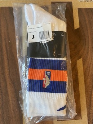 Nike NBA Authentic XL Crew Socks White Knicks Quick Player Team Issued On Court