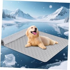 Dog Cooling Mat - Large Summer Cool Pet Bed for Sofa, 32" x 74" Glacier Gray