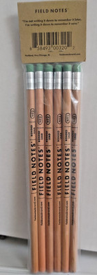 Field Notes Woodgrain #2 Pencils Set Of 6  Lacquer Free -  New -Sealed Pack