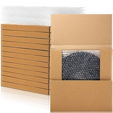 10 Sets Vinyl Record Mailers 12.6 x 12.6 x 1" Shipping Boxes Easy Fold Album ...