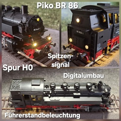 BR 86 der DR der Spur H0/Piko Digitalumbau mit LED Beleuchtung 