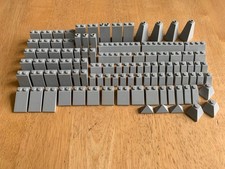 Lego 100 X Light Bluish Grey Slope Bricks Roof Tiles Various Sizes Slopes #1 