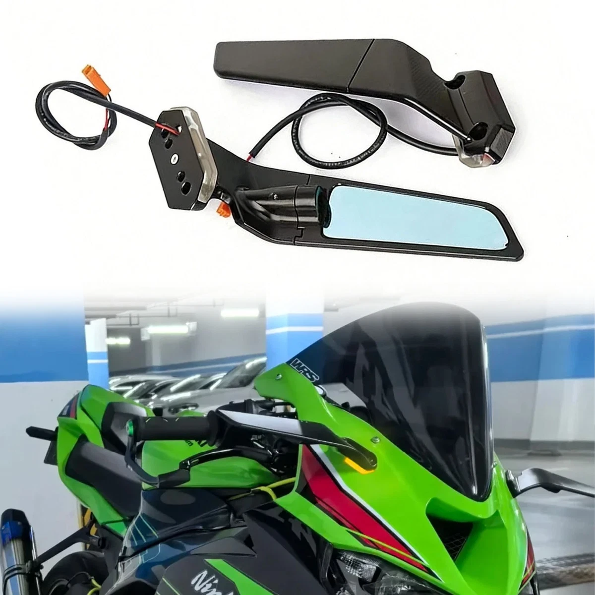Motorcycle & Scooter Mirror Assemblies for 2019 Kawasaki Ninja