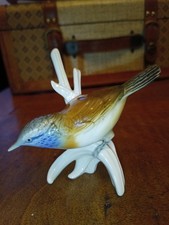 Karl Ens oiseau  porcelaine sur branche Saxe Germany