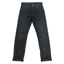 Vintage Levi's Jeans Mens 30 Black 501 Straight Leg Button Fly Denim 501-0121