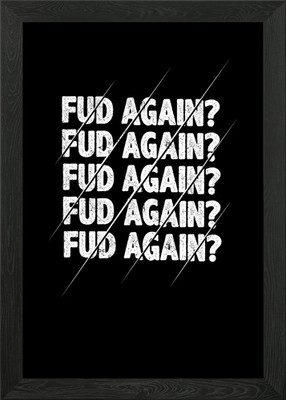 FUD Again Krypto gerahmtes Wandbild Poster Leinwanddruck Bild