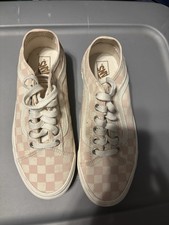 Light Pink Checkered Low Top Vans