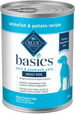 Blue Buffalo Basics Grain-Free Adult Wet Dog Food, Skin Stomach Care,