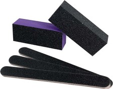 5 Pack Nail File and Buffer Block, Professional Manicure Tools Kits 100/180 Grit