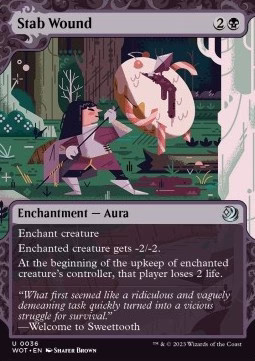 Magic/MTG Stichwunde WOT-36 Uncommon Deutsch Neu Foil