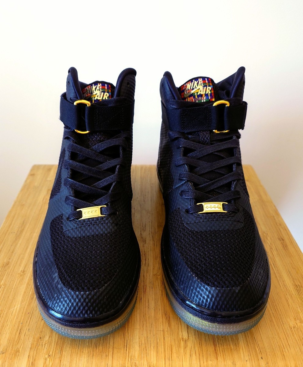 DS 2015 Nike Air Force 1 CMFT Lux sz 9 Black / Metallic Gold DS 2015 Nike Air Force 1 CMFT Lux sz 9 Black / Metallic Gold