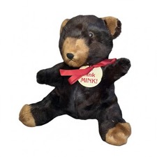Vintage Real Mink Fur Teddy Bear Costa Mesa Furs Think MINK Tag