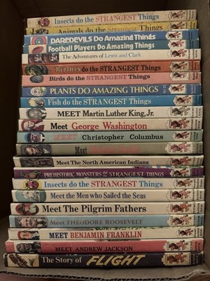 Vintage Step-Up Books Lot 22 Hardcover Random House Nature History Biography