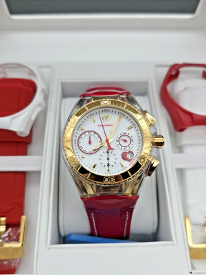 TechnoMarine Women's 40mm Cruise Valentine Chrono SWAROVSKI Crystal Bezel Watch