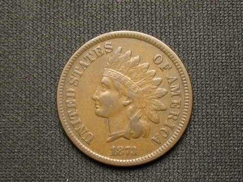 🔥COPPER COIN! XF 1873 INDIAN HEAD CENT PENNY FULL LIBERTY & DIAMONDS 🔥 LOT 65*