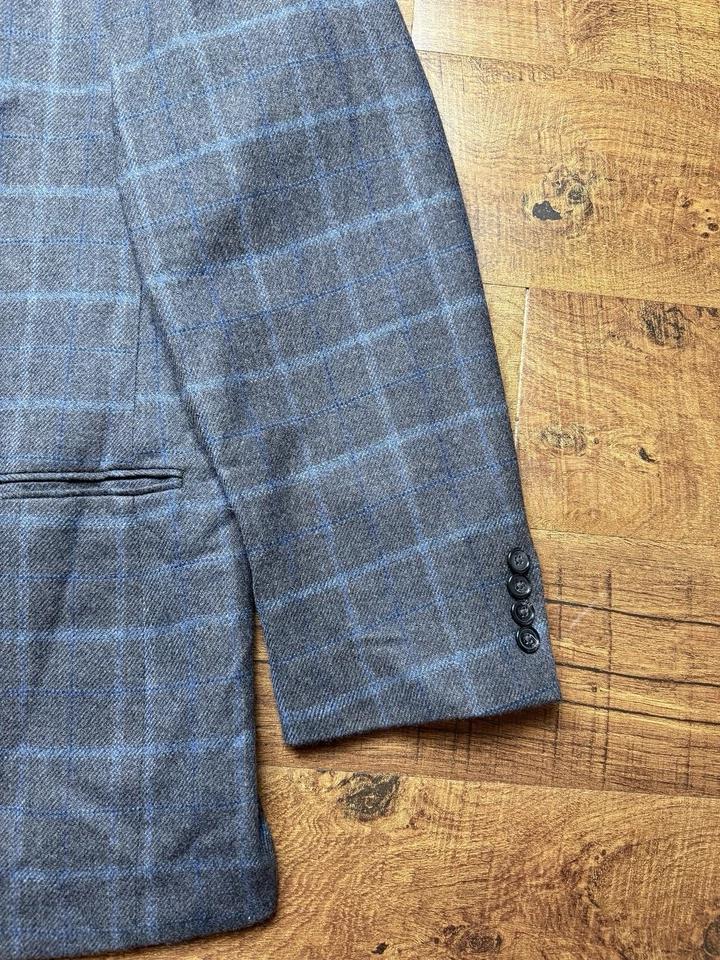 Lauren Ralph Lauren Wool Windowpane Check Sport coat blazer Jacket Mens size 52L - Image 4 of 4