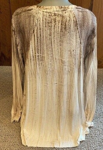 NUEVA CON ETIQUETAS CAMISA VOCAL occidental BLING MARRÓN NATURAL TÚNICA bohemia más 1X-3X piedras - Imagen 6 de 6